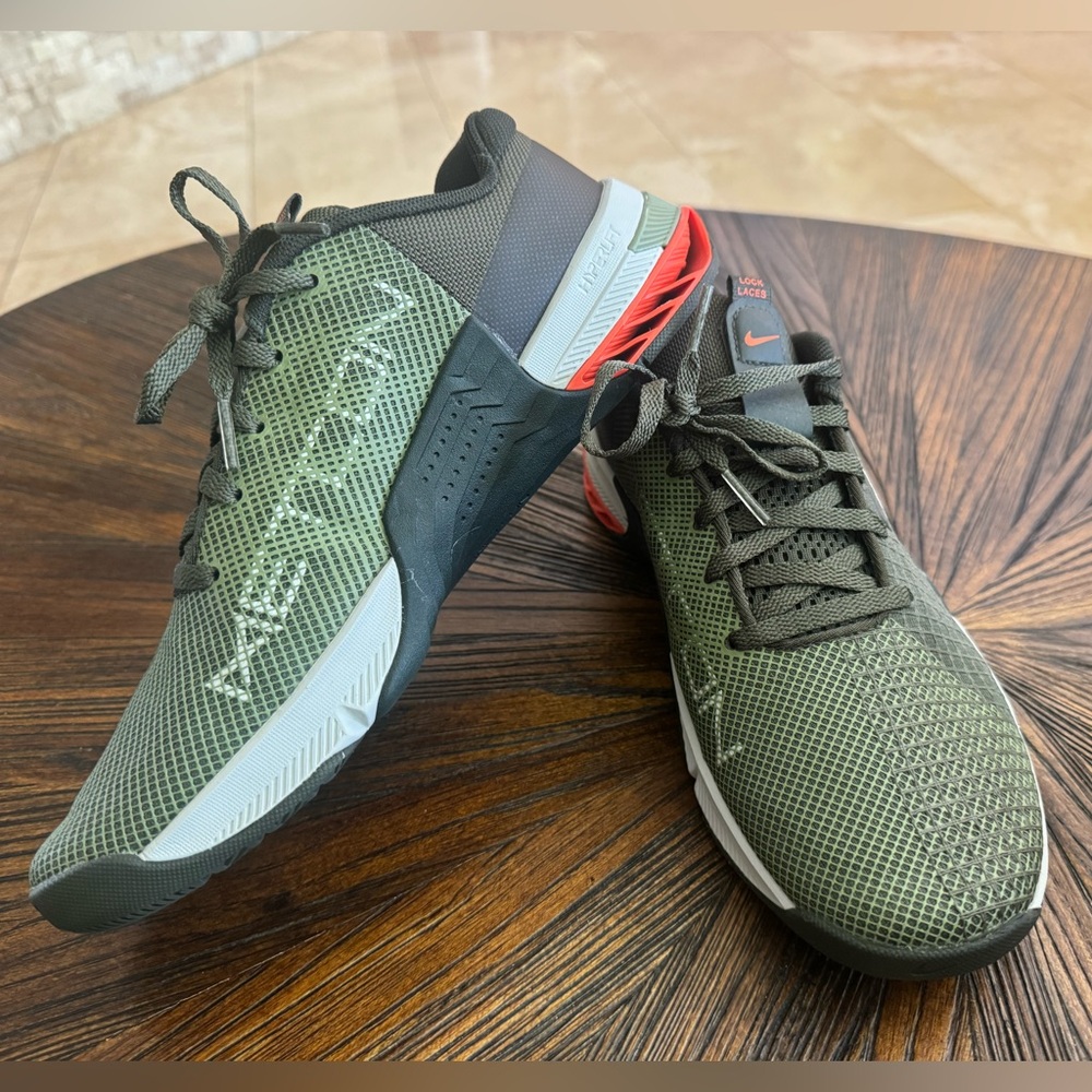 Nike Metcon 8 Khaki and Black Athletic Sneakers